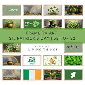 St Patricks Day Art for Samsung Frame TV, St Patricks Day Pack, Set of 22