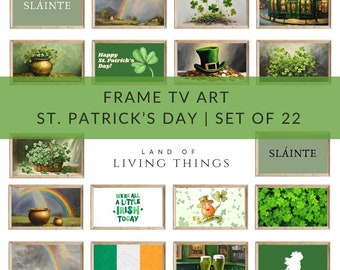 St Patricks Day Art for Samsung Frame TV, St Patricks Day Pack, Set of 22