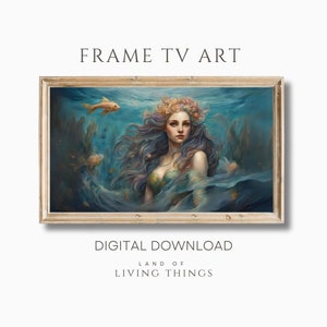 TV Art of a Mermaid, Spring and Summer Art for Frame TV |  Digital Download | Digital Art for Frame TVs, Nautical Art