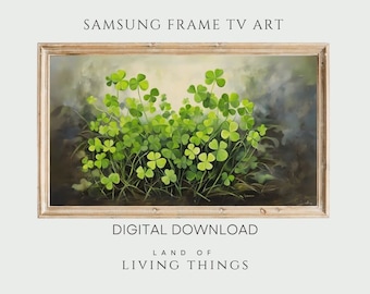 Arte dei quadrifogli selvaggi del giorno di San Patrizio, arte della cornice TV Samsung, arte di San Patrizio per la cornice TV