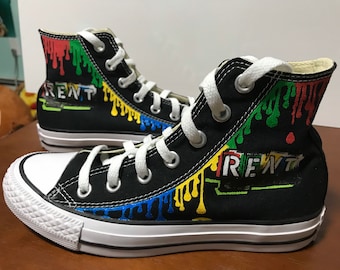 RENT paint drip Converse shoes