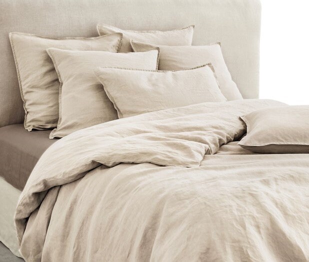 Taupe Linen Duvet Cover 100 Pure Taupe Linen Duvet Covers Etsy UK
