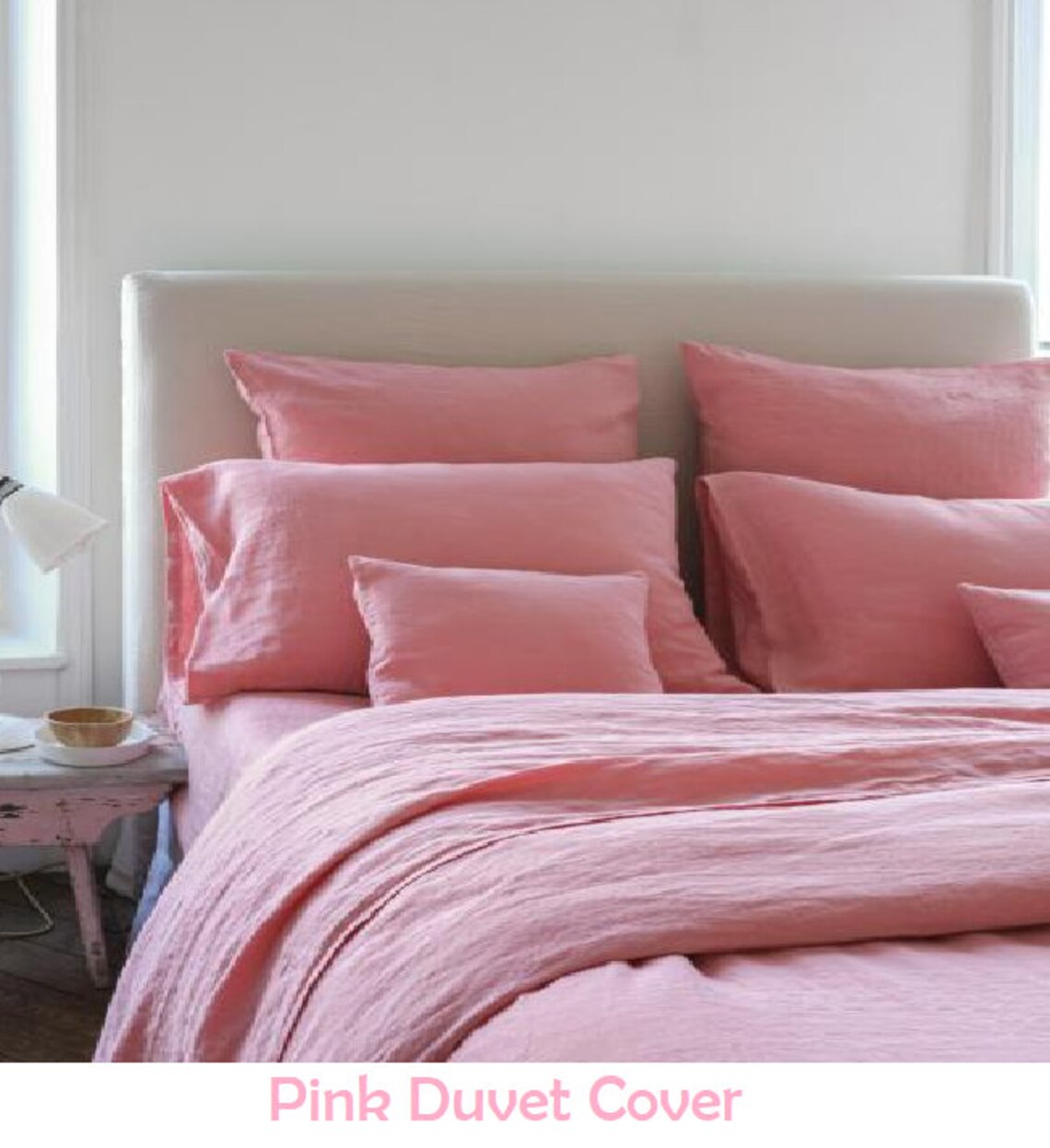 Pink Linen Duvet Cover Pure Linen Duvet Covers Pink Linen Etsy