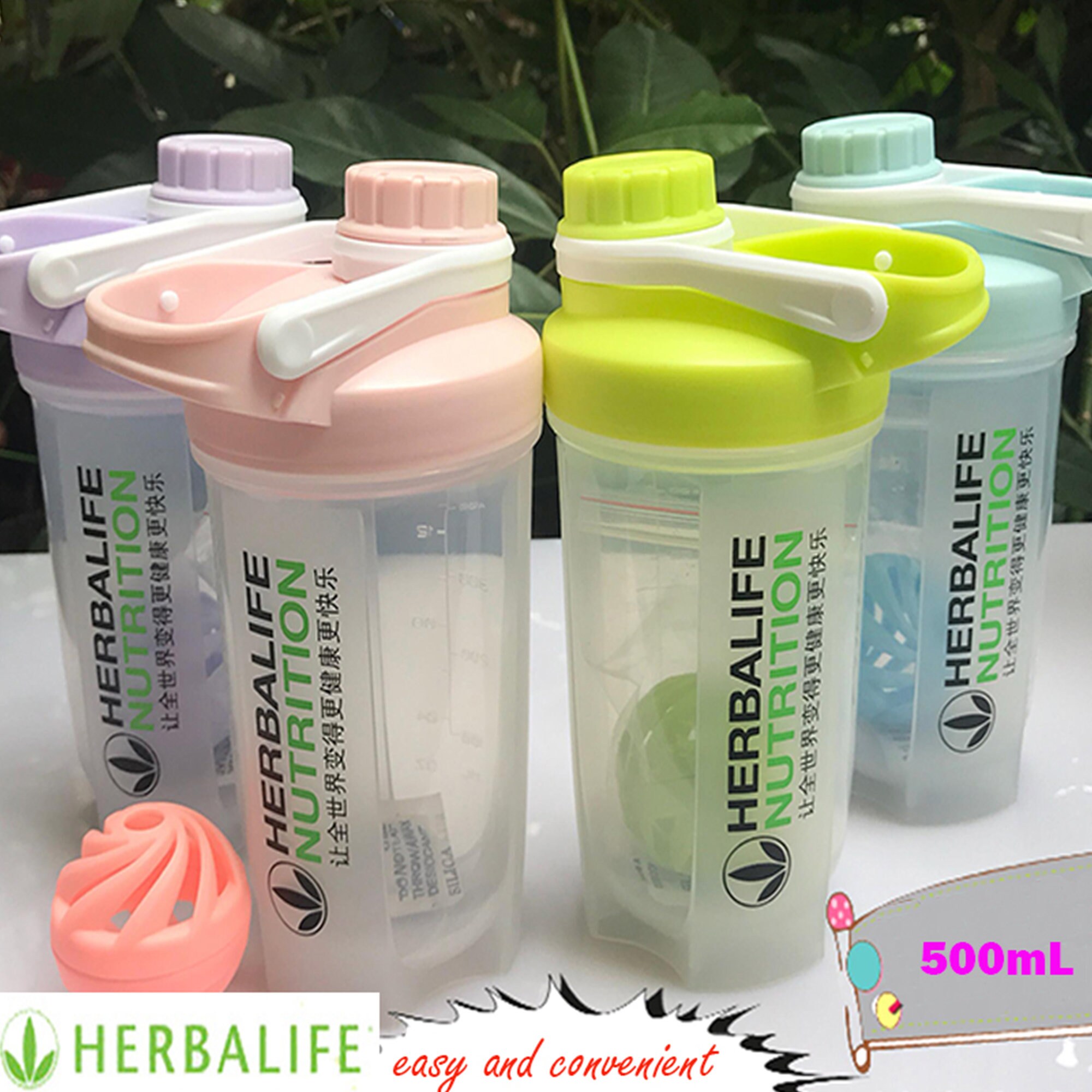 Herbalife Shaker Bottle 13.5-Ounce(400ml) with Blender and Herbalife Spoon 1 Pack