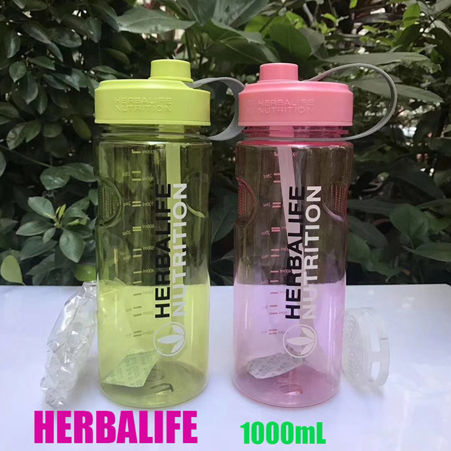 1pc 500ml Plastic Shaker Bottle, Daily Pink Portable Anti-slip