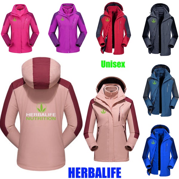 Couple Customization Herbalife Nutrition Winter Jacket Deux pièces Windproof Waterproof Outdoor Couple Three-in-one Mountaineering Suit