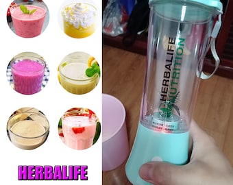 Couple Custom Gift HERBALIFE 450ML Portable Electric Mixer Cup Multi-functional Fruit Juice Mixer Charging Portable Cooking Cup Juicer