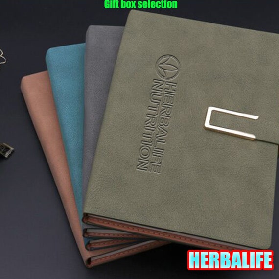 HERBALIFE Handmade Sheepskin Leather Journal Notebook Vintage
