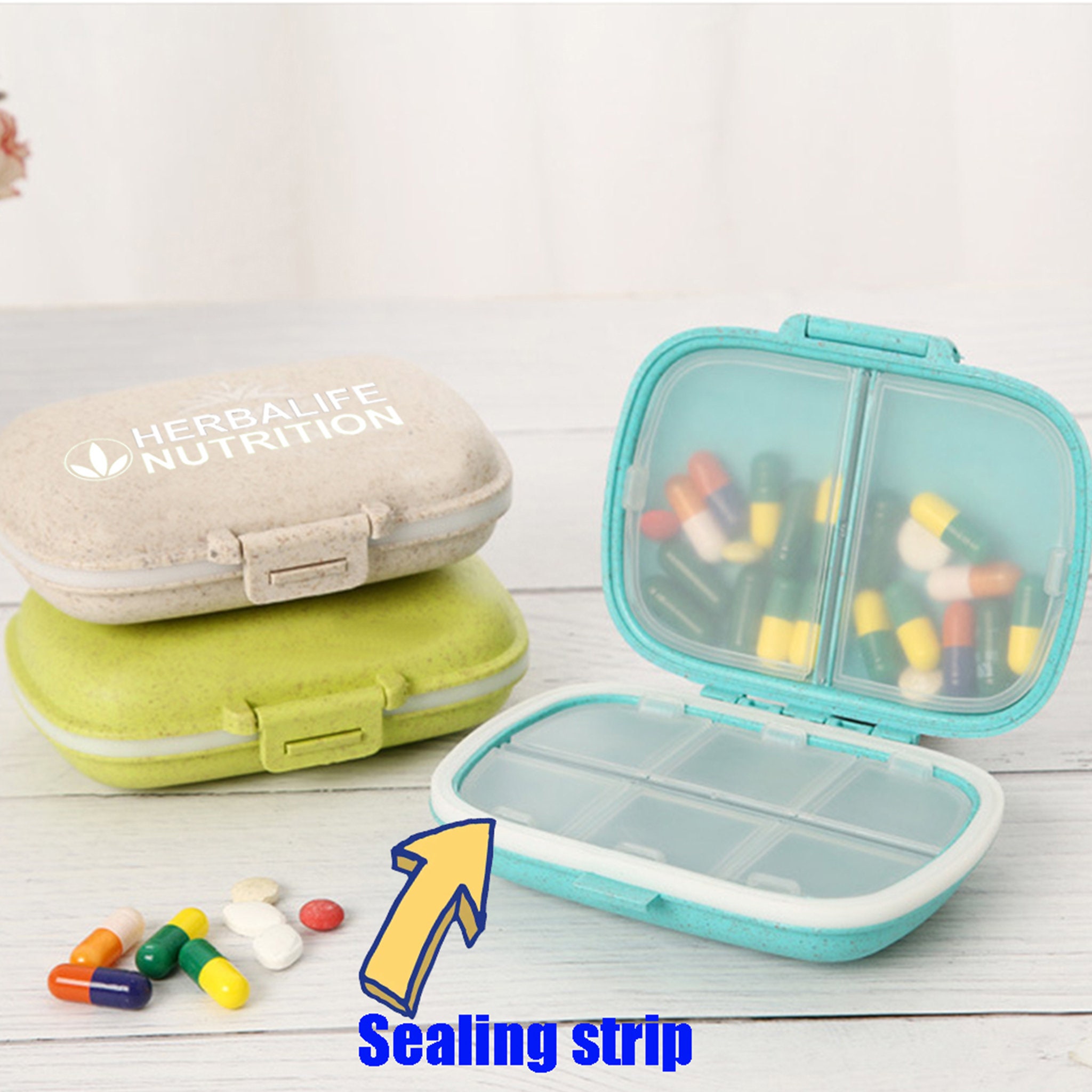 Handmade Caring Love Gift HERBALIFE Pill Box 8 Compartments Etsy