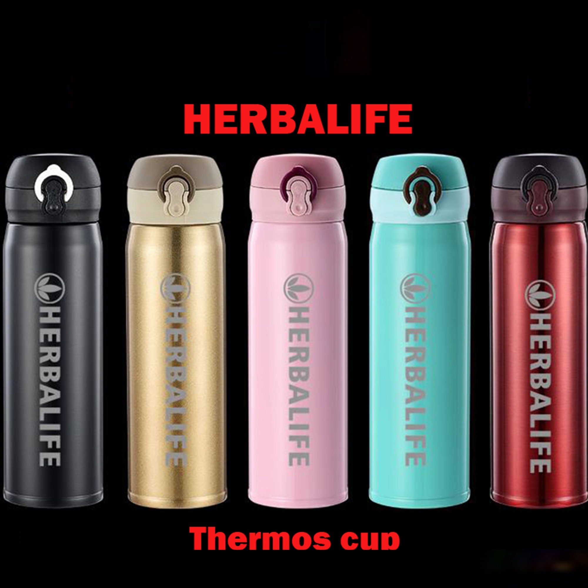 HERBALIFE 390ML/520ML Stainless Steel Thermos Coffee Mug Bullet Vacuum Flask  Cup Travel Drink Bottle