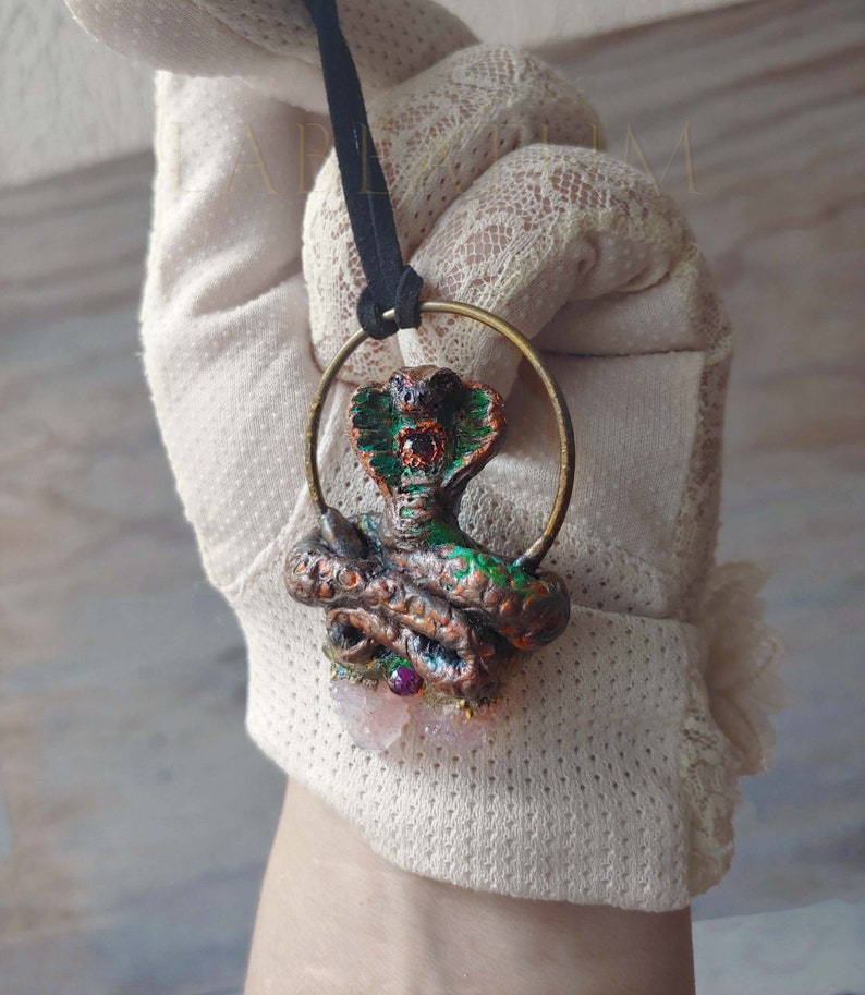 Snake totem jewelry Talisman pendant Amethyst pendant Snake Spirit animal pendant Wiccan jewelry Snake crystal necklace,Snake pendant
