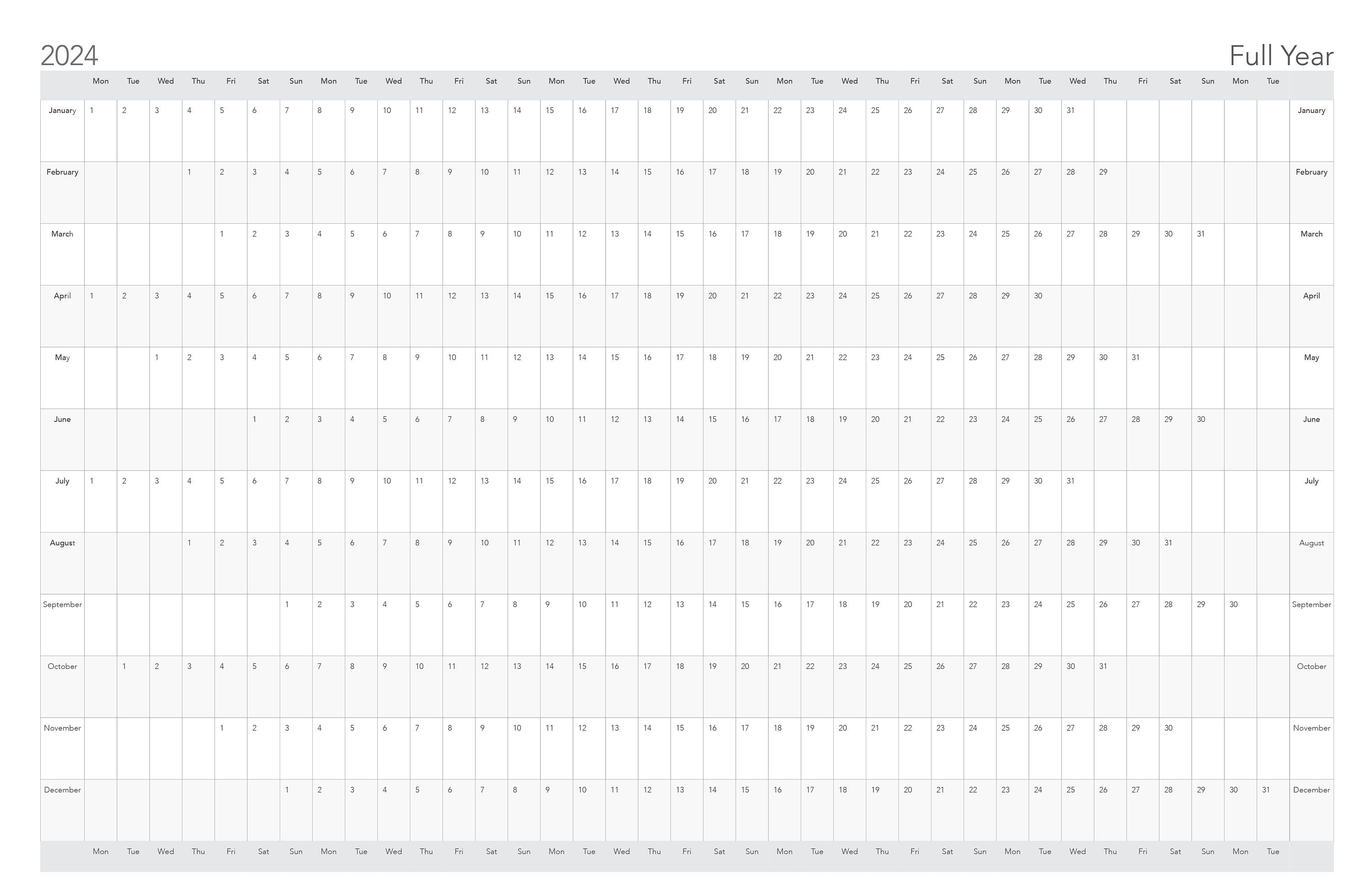 20242025 Fullyear Calendar Pullout With Goals Sheet, Fits Lettersized Planners printable
