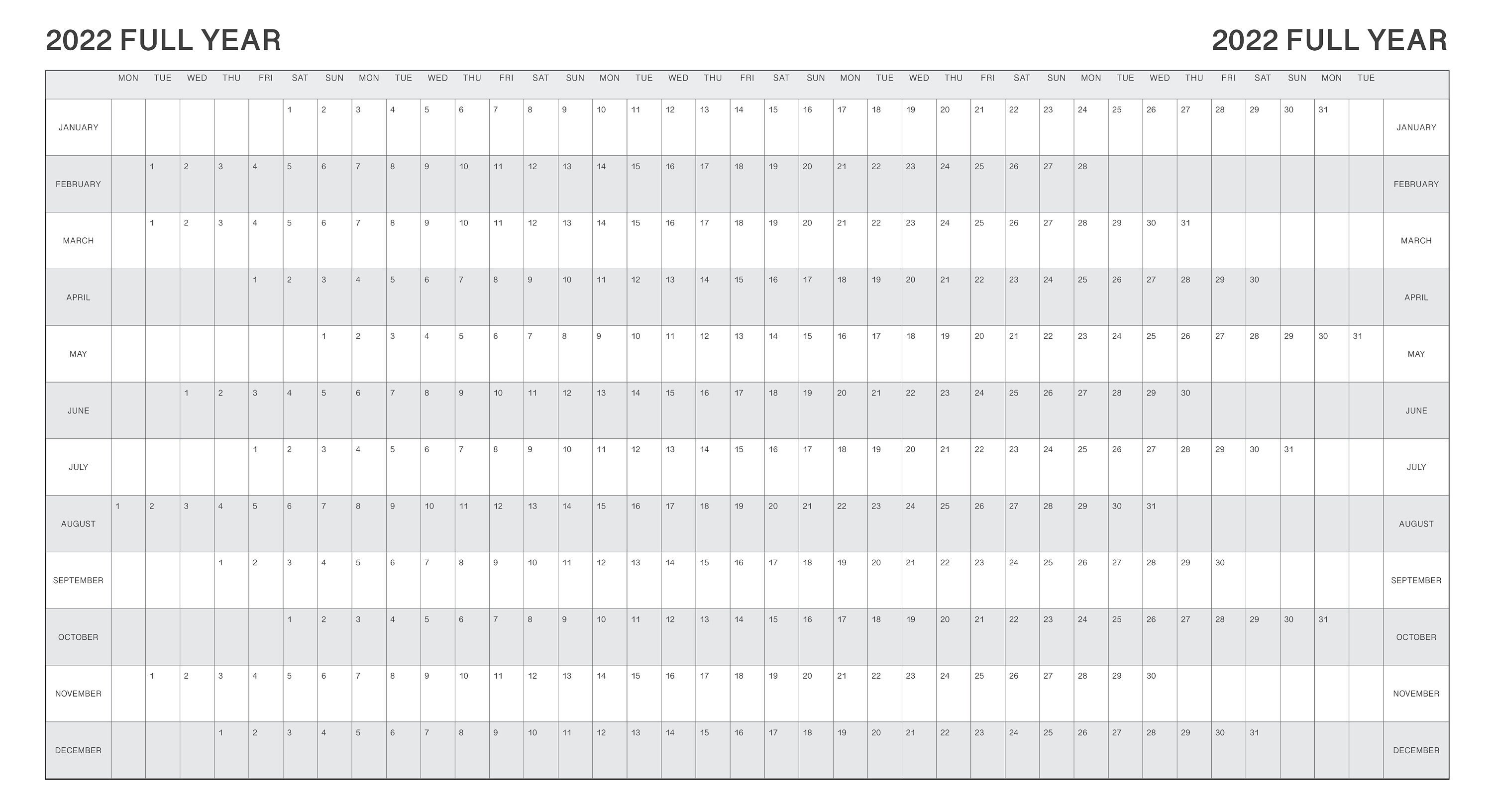 2022 Calendar Printable 2022 Calendar Template 2022 2023 Etsy ZOHAL