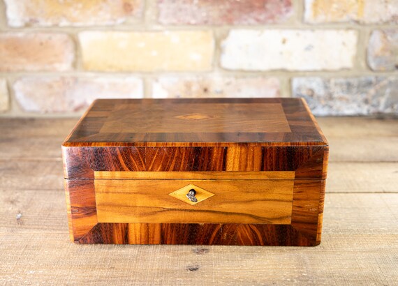 Burr Walnut & Rosewood Table Box 1890