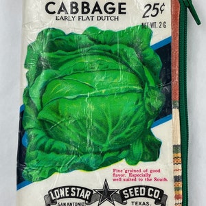 Vintage Lone Star Seed Vegetable Seed Packet Zippered Coin Purse image 4