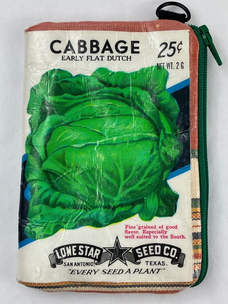 Vintage Lone Star Seed Vegetable Seed Packet Zippered Coin Purse image 4