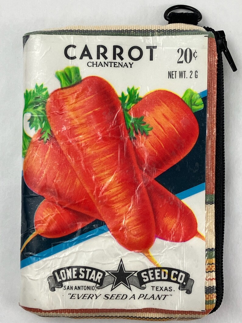 Vintage Lone Star Seed Vegetable Seed Packet Zippered Coin Purse image 5