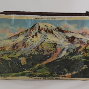 National Park Vintage Postcard Custom Coin Purse Earbud Holder Wallet with Key Ring Find Your Parks image 2