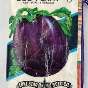 Vintage Lone Star Seed Vegetable Seed Packet Zippered Coin Purse image 2