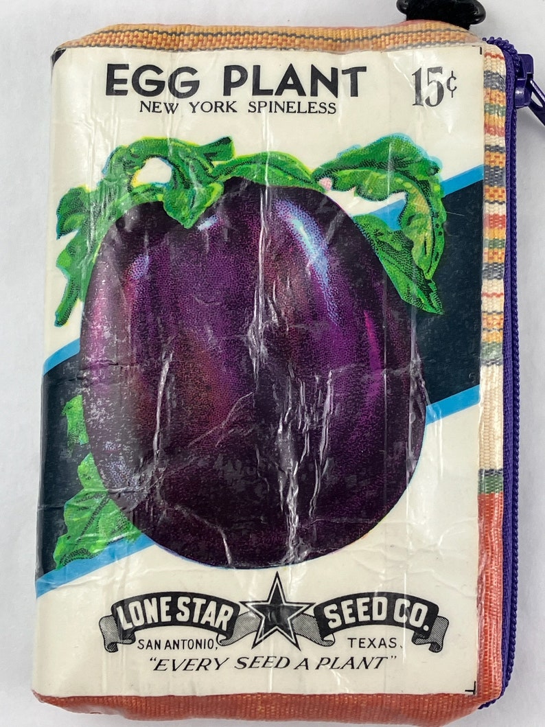 Vintage Lone Star Seed Vegetable Seed Packet Zippered Coin Purse image 2