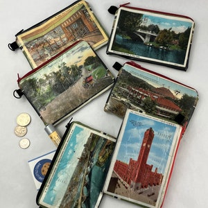 pochette de carte postale vintage Midwest Cincinnati Kansas City Saint-Paul Des Moines Chicago Porte-monnaie Antique image 1
