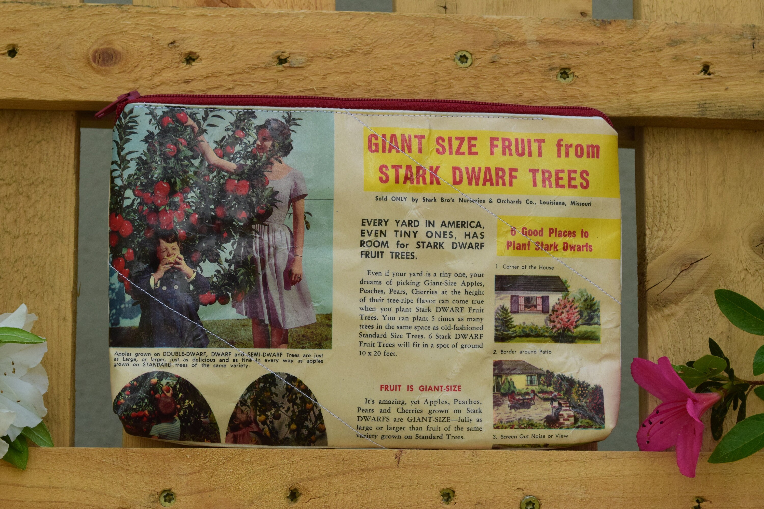 CUSTOM Vintage Fruit Tree Catalog Clutch Etsy.de