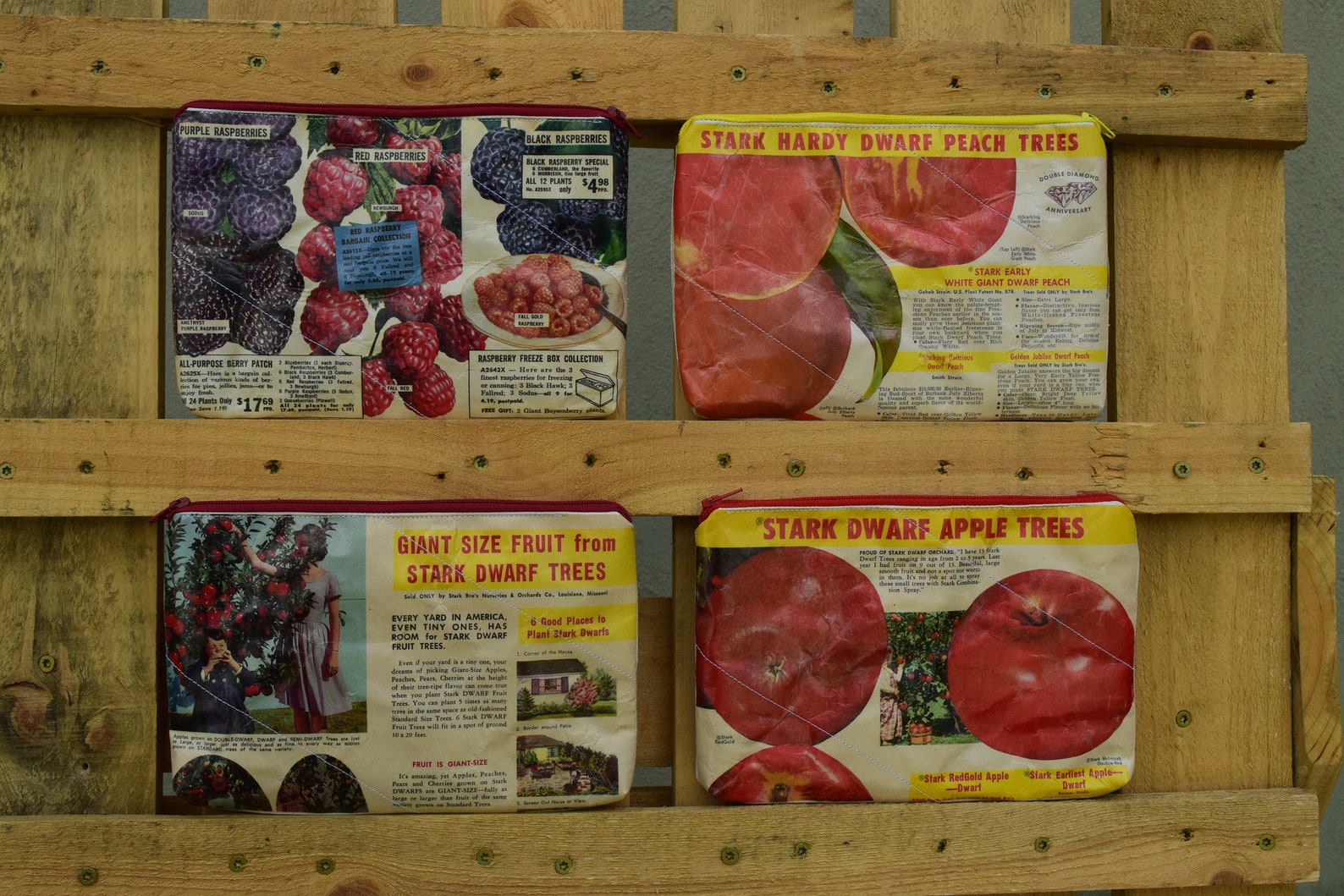 CUSTOM Vintage Fruit Tree Catalog Clutch Etsy