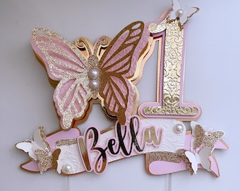 Butterfly Cake Topper, Butterfly Birthday Decoration, Garden Party, First Birthday, Butterfly Birthday, Butterfly Decorations for Party