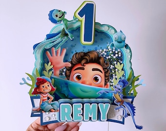 Luca Cake Topper, Luca Topper, Luca Birthday, Luca Birthday Decoration, Luca 3D Cake Topper, Luca Cake, Luca Party, 1st Birthday Cake topper