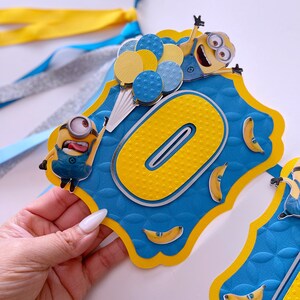 Minions ONE Banner, Minions High Chair Banner, Minions Party, Minions ...
