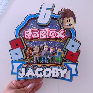Roblox Cake Topper, Roblox Topper, Roblox Party, Roblox Cake, Roblox Birthday, Roblox, Roblox Birthday Decoration
