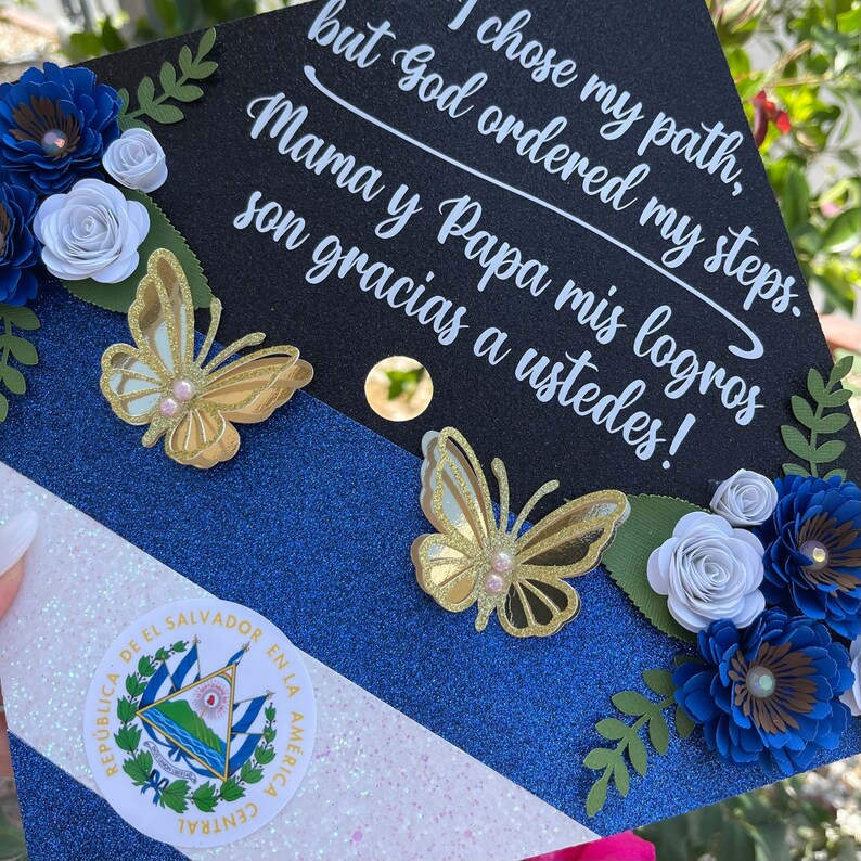 Custom El Salvador Salvadorian Graduation Cap Topper Hispanic Etsy