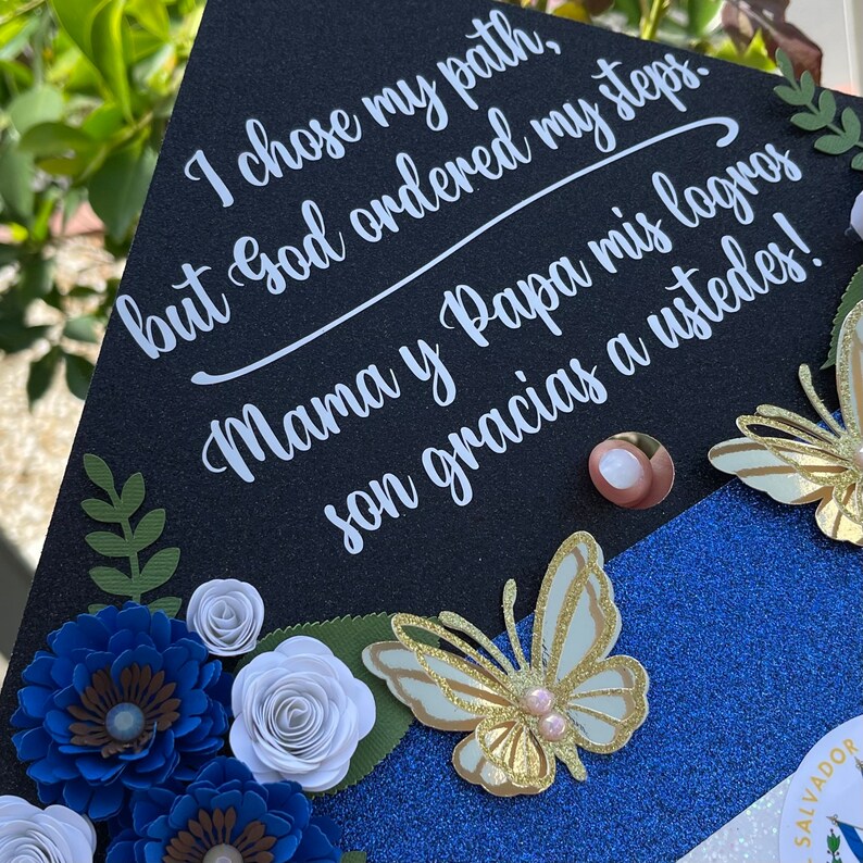 Custom El Salvador Salvadorian Graduation Cap Topper Hispanic Etsy