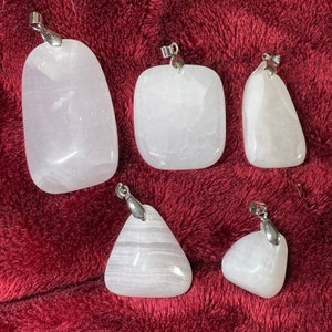 Mangano calcite pendants