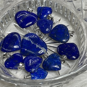 Lapis lazuli crystal Heart pendant