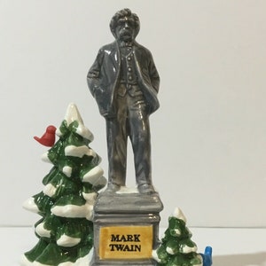 Department 56 Snow Village Accessories Statue Of Mark Twain 5173-0