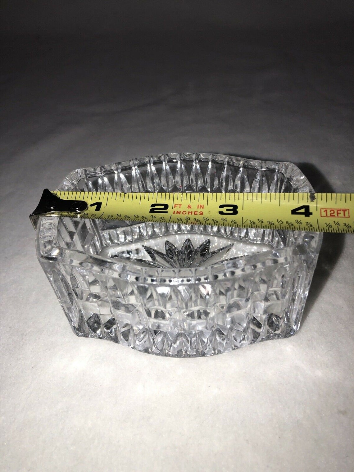 Vintage 2 Piece Clear Pressed Glass Rectangular Trinket Box Etsy