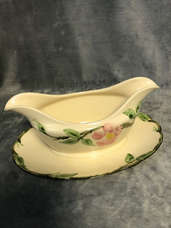 Franciscan Desert Rose Gravy Boat Attached Plate Kitchen & Dining Home & Living Gravy Boats