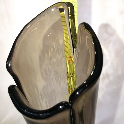 22.75” Tall Smoky Glass shops Hobnail Bottom Stretch Swung Vase Eames Era Atomic Vintage