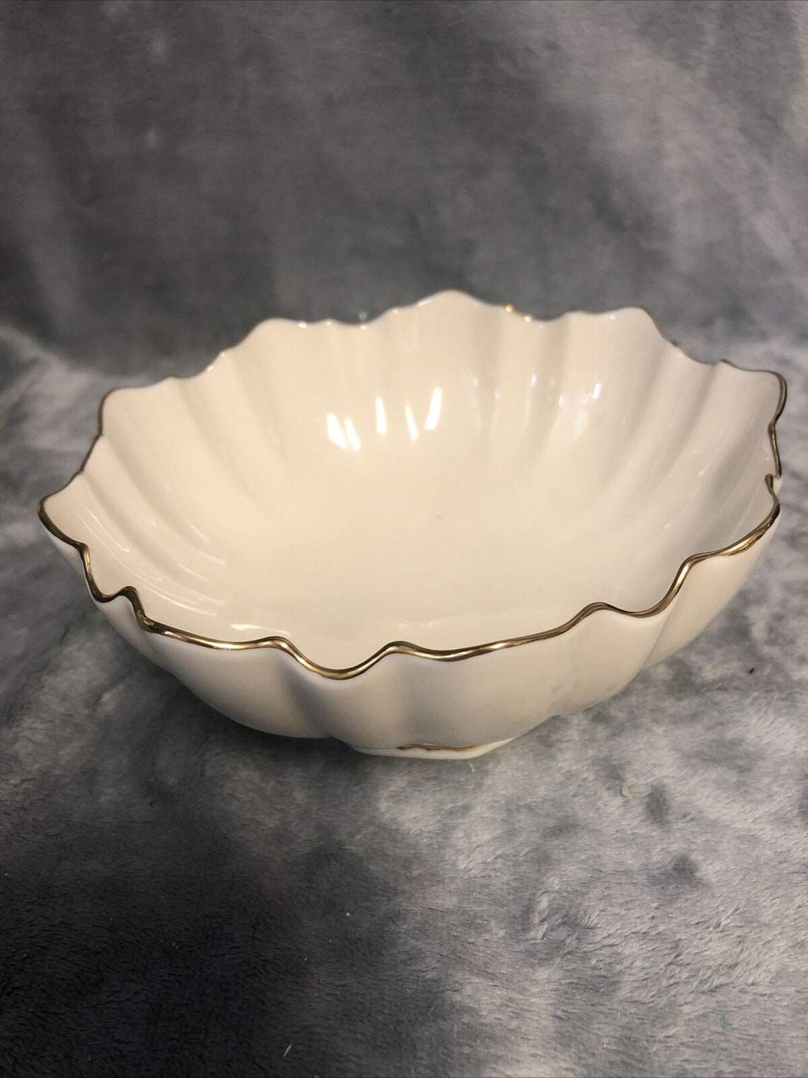 LENOX China Candy Nut Dish Gold Trim 5.75 Footed Etsy