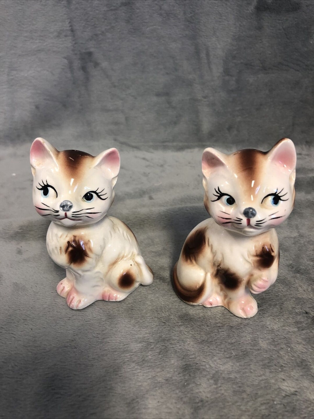 Vintage Japan Kitten Cat Salt and Pepper Shakers EUC Etsy