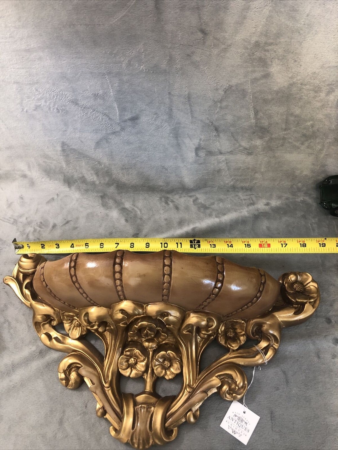 Hollywood Regency Wall Shelf Sconce Gold Chalk Ware Plaster Etsy