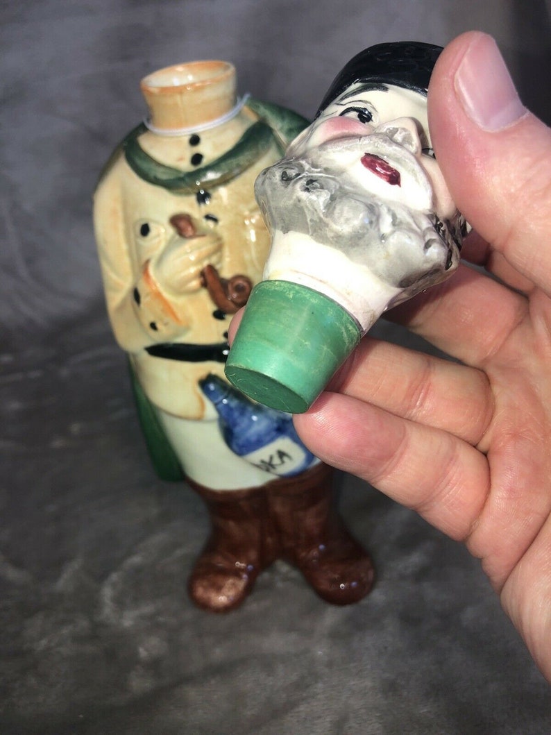 Vintage Russian Vodka Drinker Man Liquor Decanter Etsy