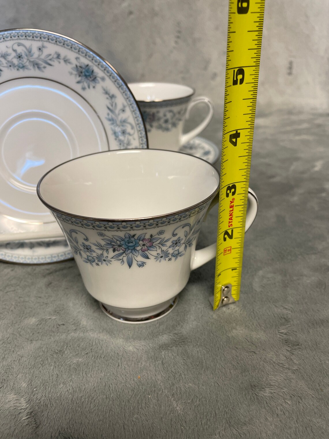 Contemporary Fine China by Noritake blue Hill Cup and Saucer Etsy