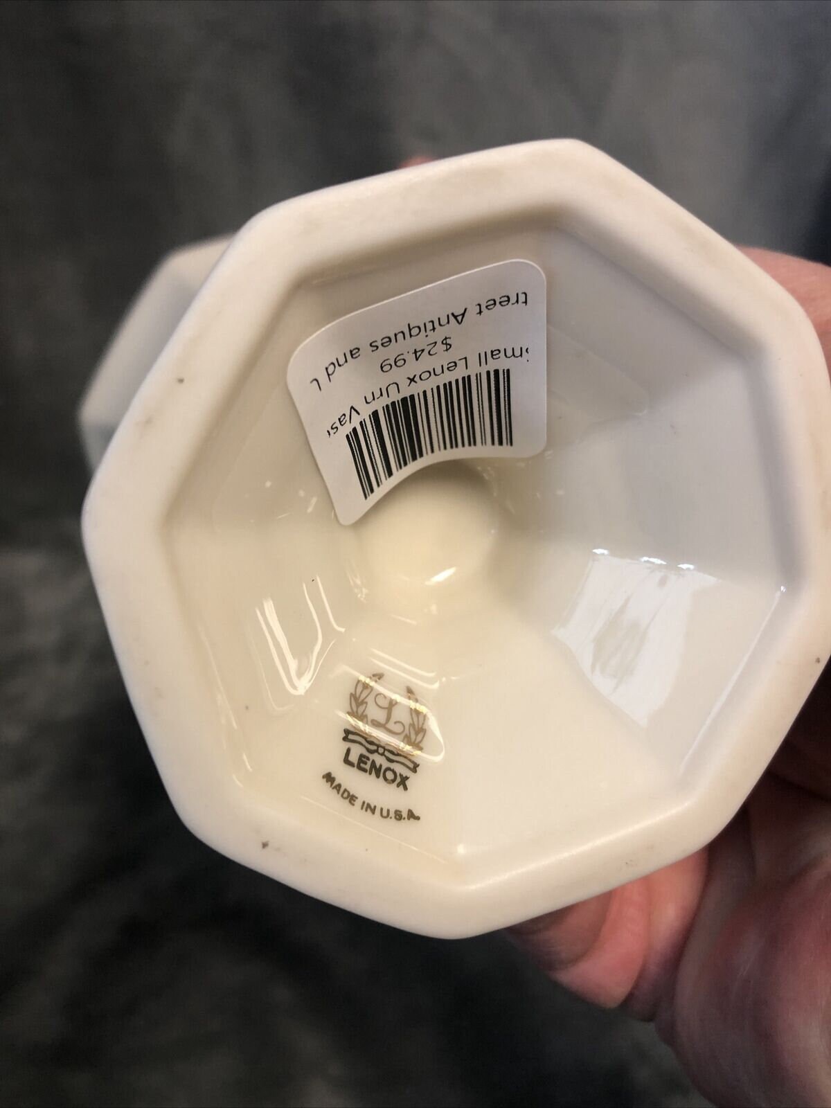 LENOX China Vase 5.5 Gold Trim Octagonal Etsy