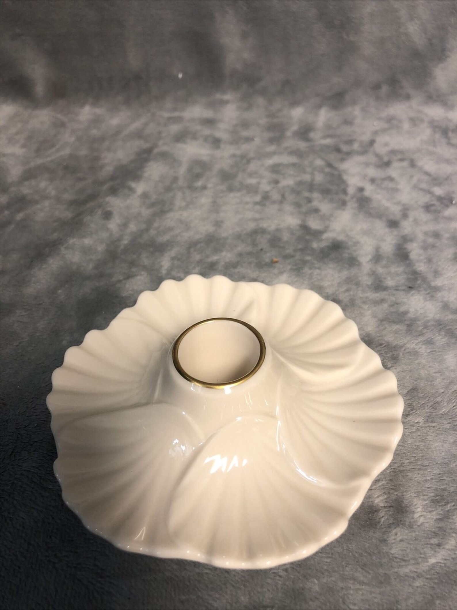 LENOX China Candle Holder Gold Trim 5 Across Etsy