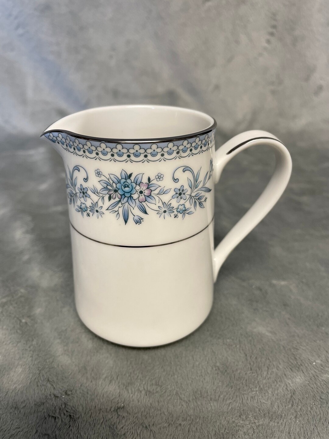 Contemporary Fine China by Noritake blue Hill Creamer - Etsy