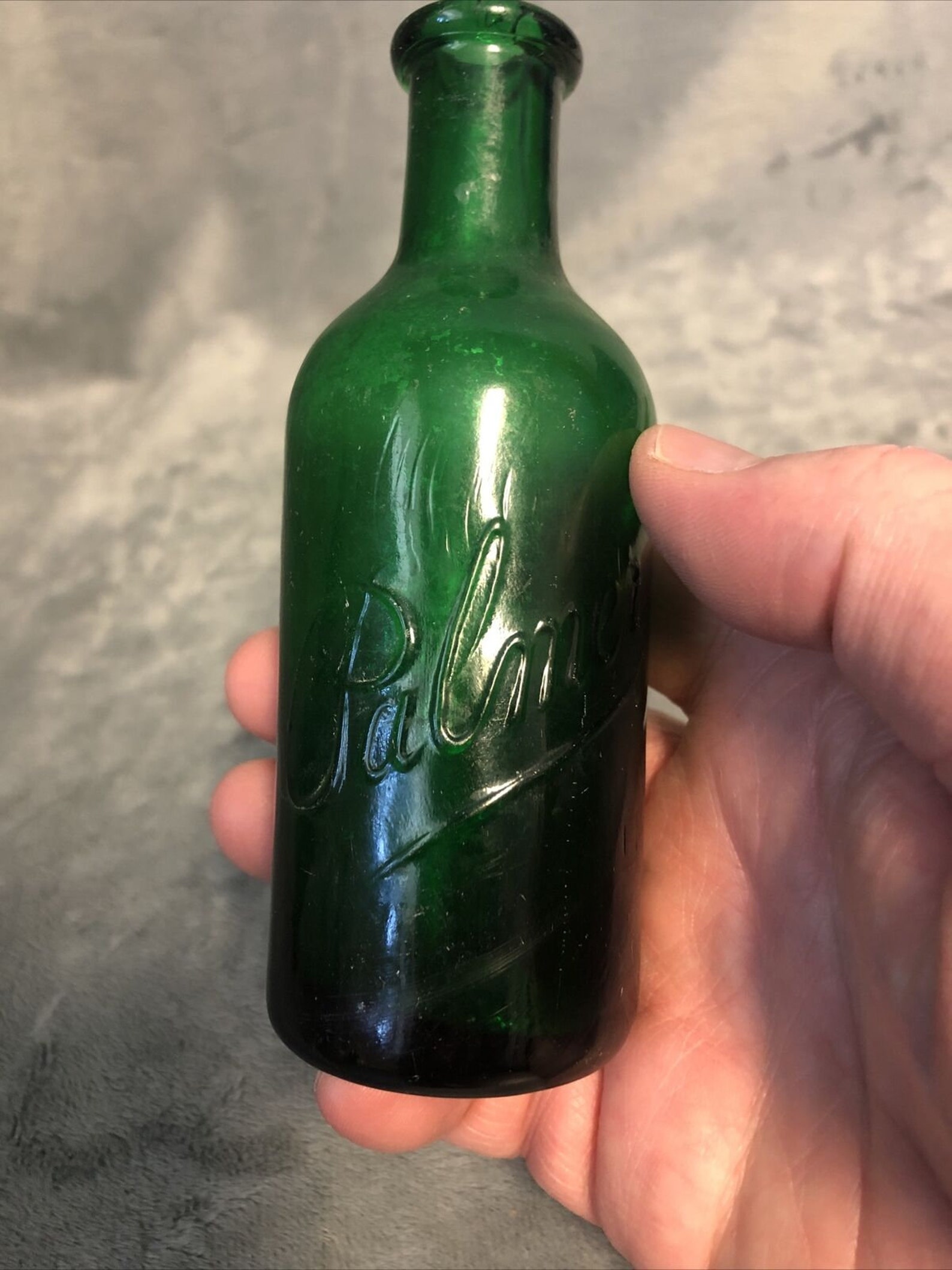 Antique Green 5.25 Tall Palmer Perfume Cologne Bottle Etsy
