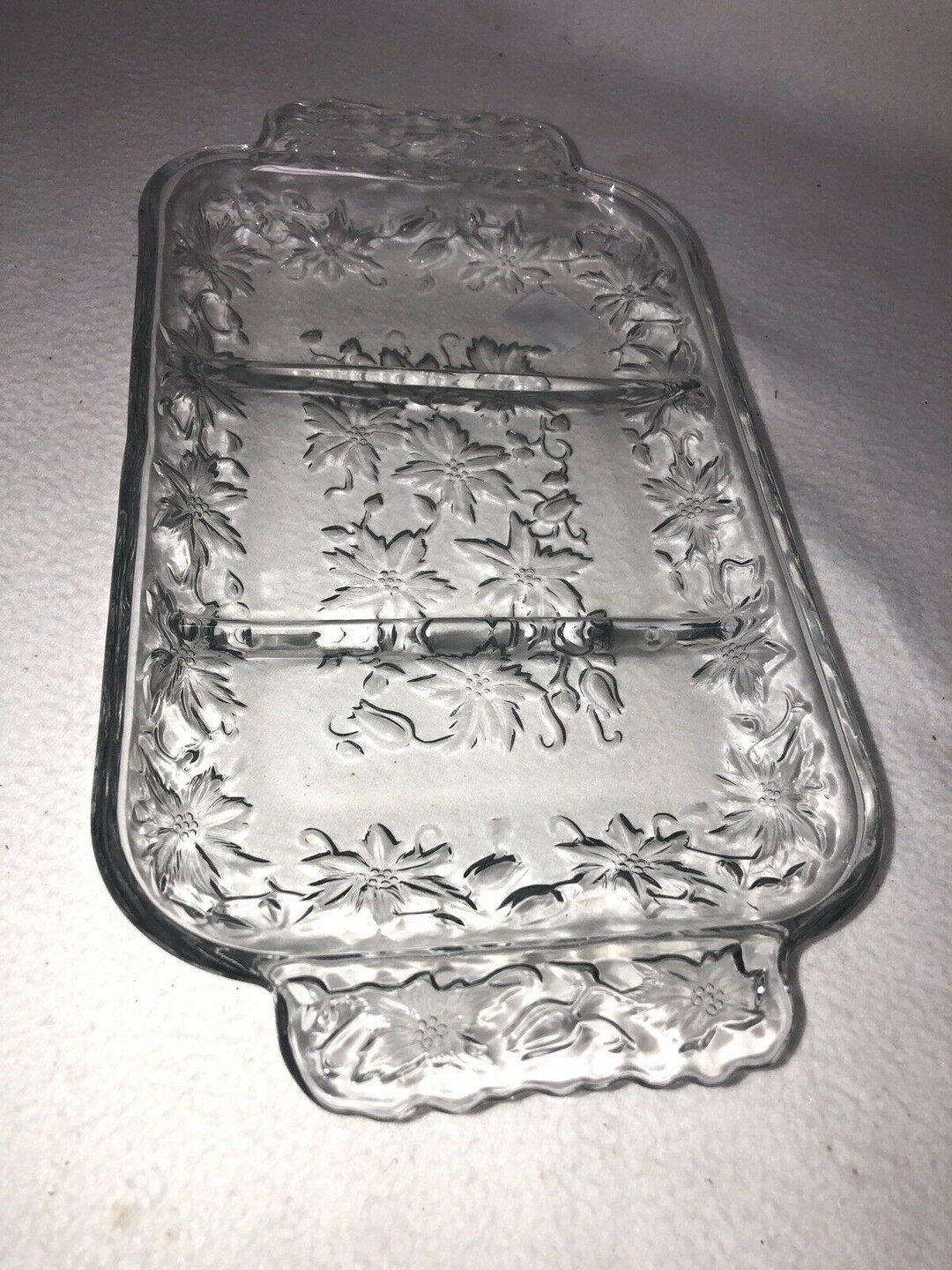 Princess House Fantasia Crystal 3 Section Divided Relish Tray/dish Etsy