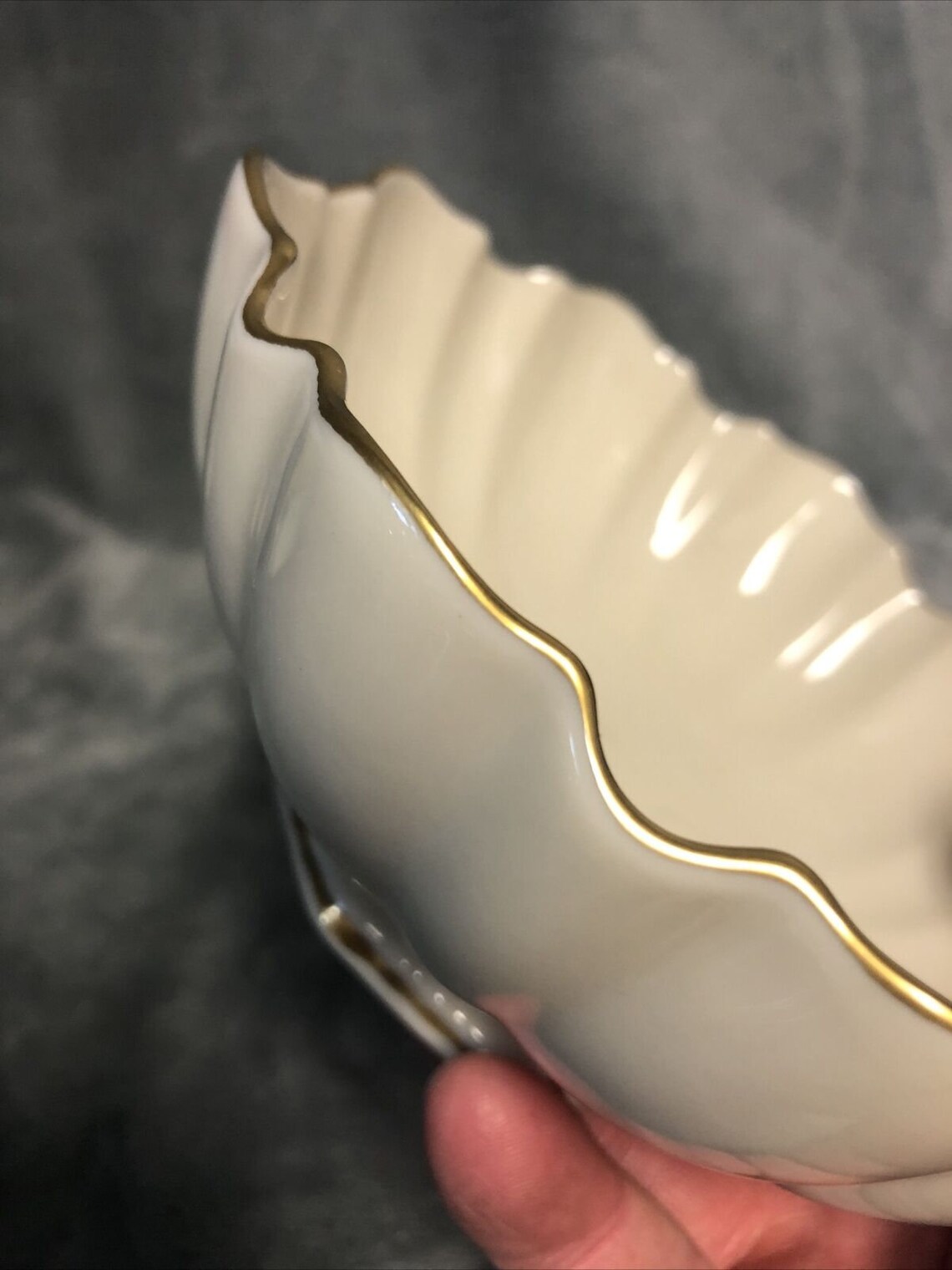 LENOX China Candy Nut Dish Gold Trim 5.75 Footed Etsy